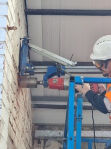 Core drilling for gas mains